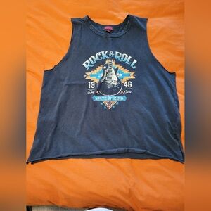 Rock and roll graphic tank, xxl